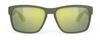 RUDYPROJECT Spinhawk Olive Lens Bridge Temple 133mm Sunglasses, Matte/Laser Green, SP313213-0000, Width 60mm, Width 17mm, Length