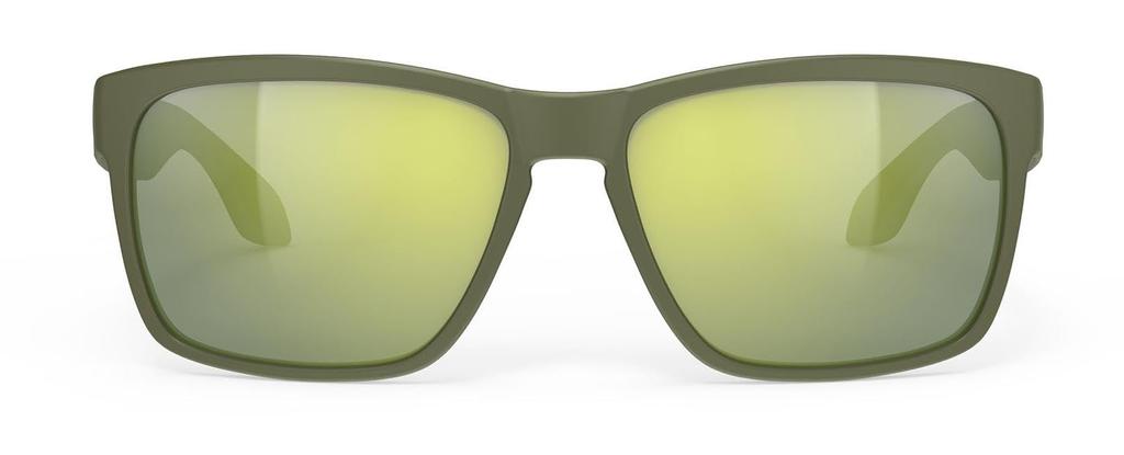 RUDYPROJECT Spinhawk Olive Lens Bridge Temple 133mm Sunglasses, Matte/Laser Green, SP313213-0000, Width 60mm, Width 17mm, Length