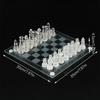 1Set Craft  Glass Chess Set Acrylic Chess Board Anti-Broken Chess Game
