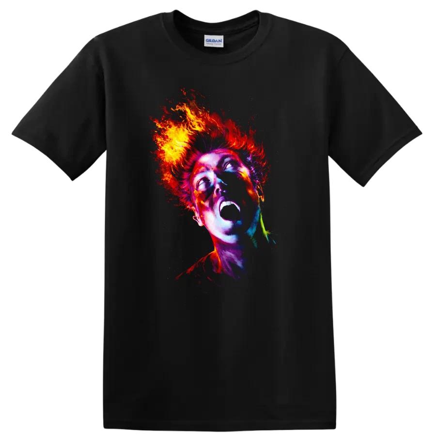 Colorful Explosion Face Art T Shirt Vintage Classic Rock Album Cover Tee