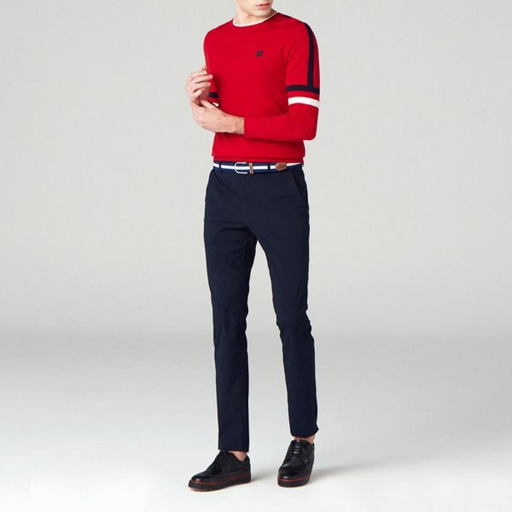 Onoff Men S Tri Color Sweater Of2402ga Red