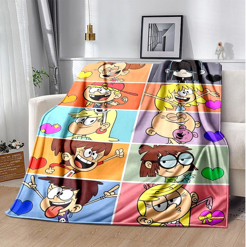 Loud House Flannel Blanket Soft Warm All-Season Throw, Design for Camping, Car Travel, Hiking Sofa, Bed, Office Perfect Gift for Parties