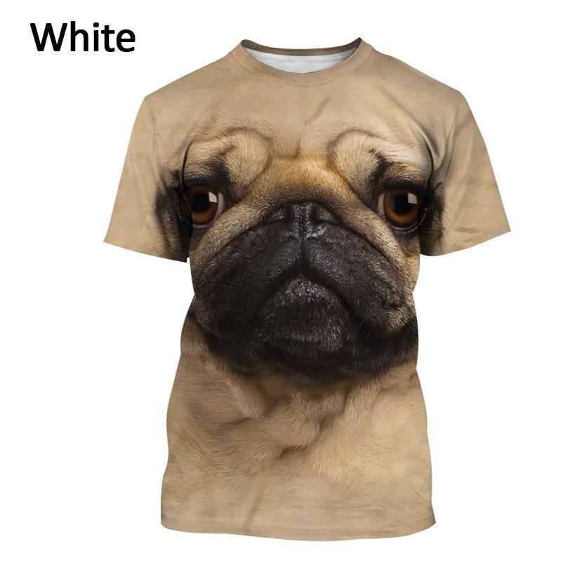 Летняя модная футболка с 3D принтом собаки и круглым вырезом, крутая забавная женская футболка с короткими рукавами, толстовка унисекс
