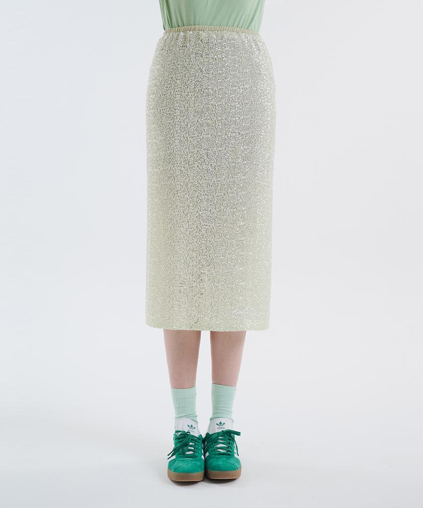 Boyeon 2.5Mm Sequin Skirt Light Green 0100