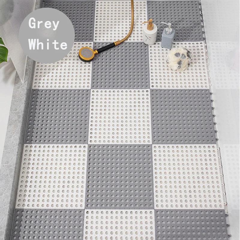 Резиновая напольная плитка мягкая ПВХ нескользящая плитка для соединения душевой коврик уличный подушка коврик для ванной комнаты палуба слив бассейн патио балкон