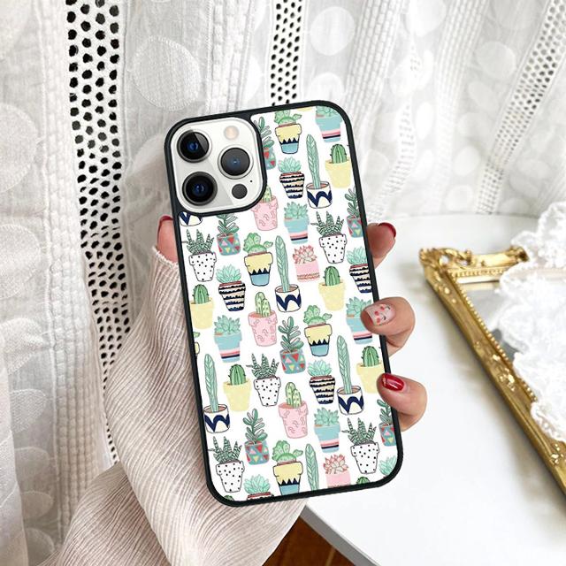 Чехол для телефона с акварельными суккулентами и кактусами для Samsung Galaxy S10 S22 S23 S24 Note 10 20 Lite S20 Plus S21 Ultra Задняя крышка