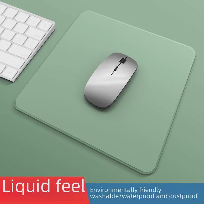 Водонепроницаемый коврик для мыши из жидкого силикона – Без запаха, мягкий и маленький, с поддержкой запястья для офисных столов