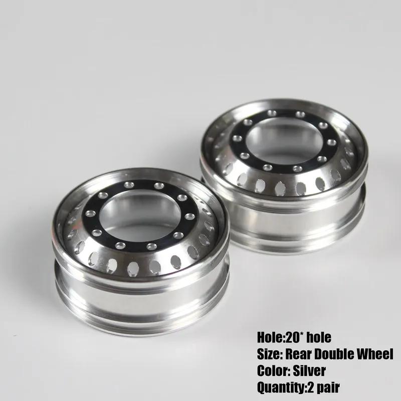 1 Pair Metal Front/rear Hub Wheel Spindle Head Brake Drum for 1/14 Tamiya RC Truck For scania 770S For man