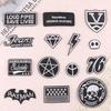 Embroidery English Letters Black and White Patch Sticker Clothing Accessories Badge Embroidery Badge Embroidery Cloth Sticker