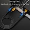 25/100/150/200 СМ Зарядный кабель 4-в-1 PD 65 Вт USB Type-C 8-контактный портативный портативный мобильный телефон с быстрой зарядкой для планшета Плетеный кабель для передачи данных Проводной шнур Аксессуары для телефонов