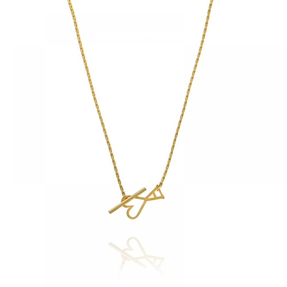 Ami Heart Logo Chain Necklace Ujw918 361 902