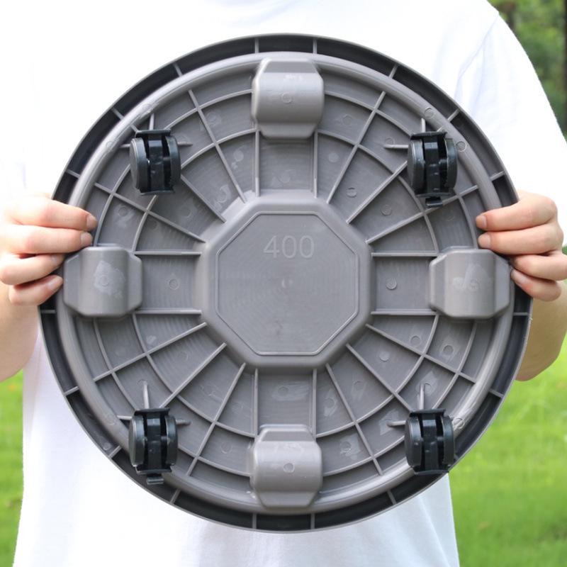 Универсальный поднос для скручивания: Утолщенное круглое пластиковое основание со съемной подставкой для горшечных растений