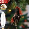 2D Horse Hanging Ornament Acrylic Flat Horse Decoration Christmas Tree Ornament for Horse Lovers Equestrian Gifts Holiday Decor