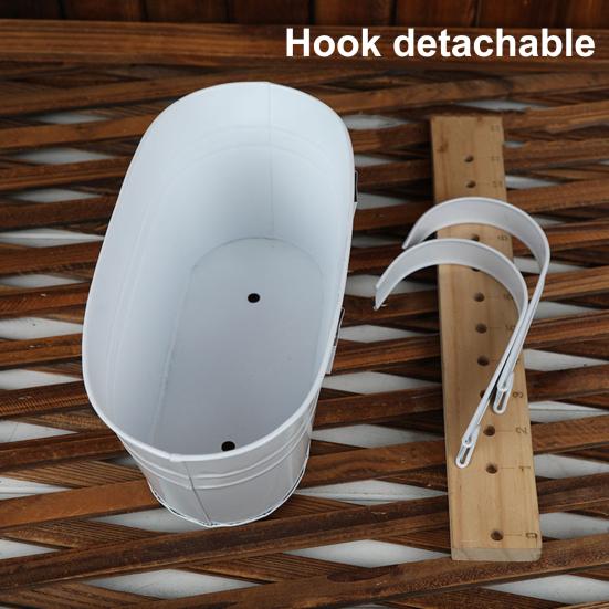 Над забором кашпо железный подвесной цветочный горшок перила кашпо со съемными крючками для дома сад забор палуба перила терраса