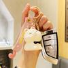 Cute School Bag Pendant Creative Couple KeyChain New Pig Pendant  Men Women
