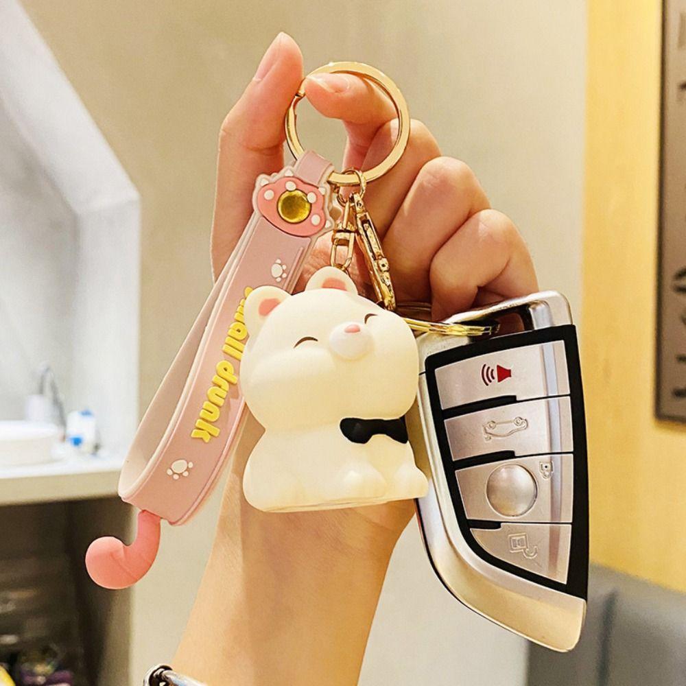 Cute School Bag Pendant Creative Couple KeyChain New Pig Pendant Men Women