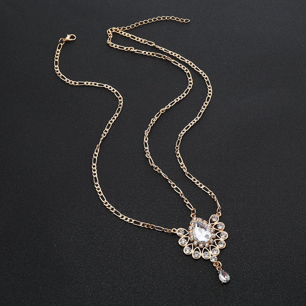 Стильная роскошная подвеска в виде капли воды со стразами на цепочке для головы, милая универсальная подвеска в виде брови на цепочке для волос, аксессуары для волос, головной убор