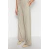 Brown Wide Leg Pleated Woven Trousers Twoaw22pl0475