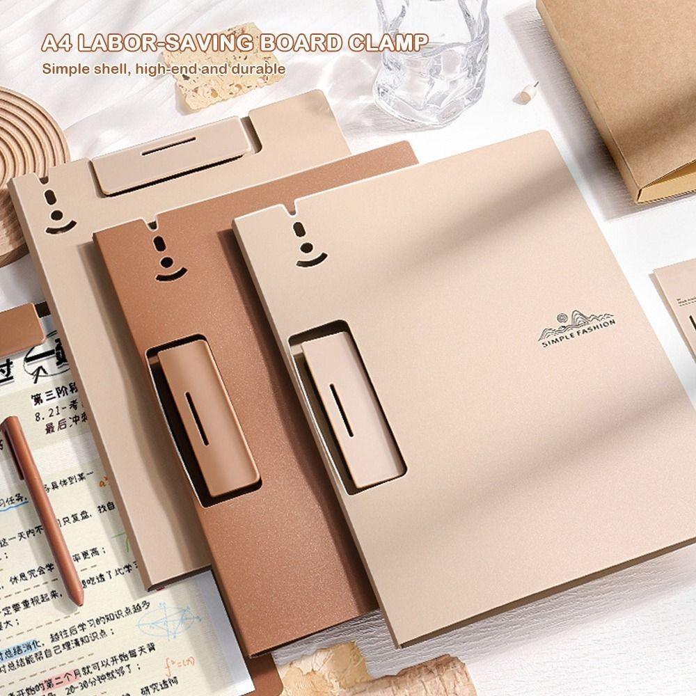 with Metal clip A4 File Folder Dual-use Writing Pad Fashion Test Paper Storage Organizer Office