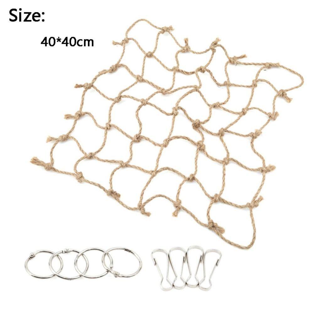 Khaki Parrot Climbing Net 40*40cm Parrot Rope Net High Quality Bird Hammock  Parrot Climbing