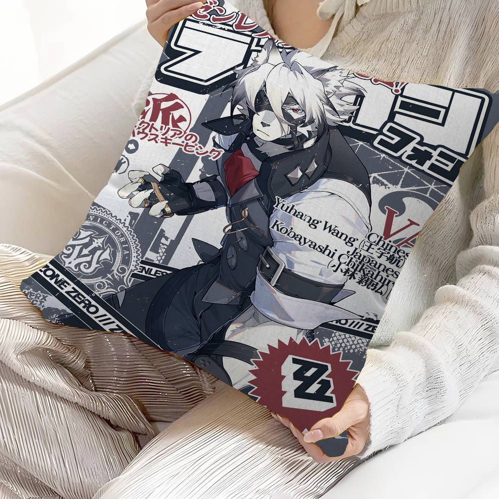 Anime Game Zenless Zone Zero Cushion Cover Inches Farmhouse Decor Home Throw Pillow Covers for Couch Decorations