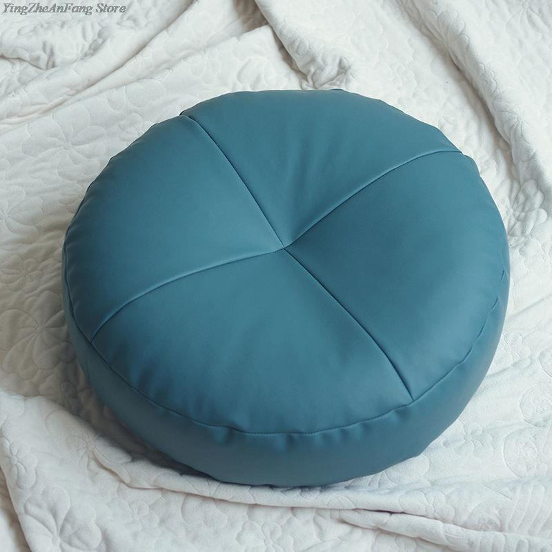 Подушка для медитации в японском стиле, татами, коврик для йоги, искусственная кожа, подушка для сиденья с наполнителями, утолщенный пуф, диван