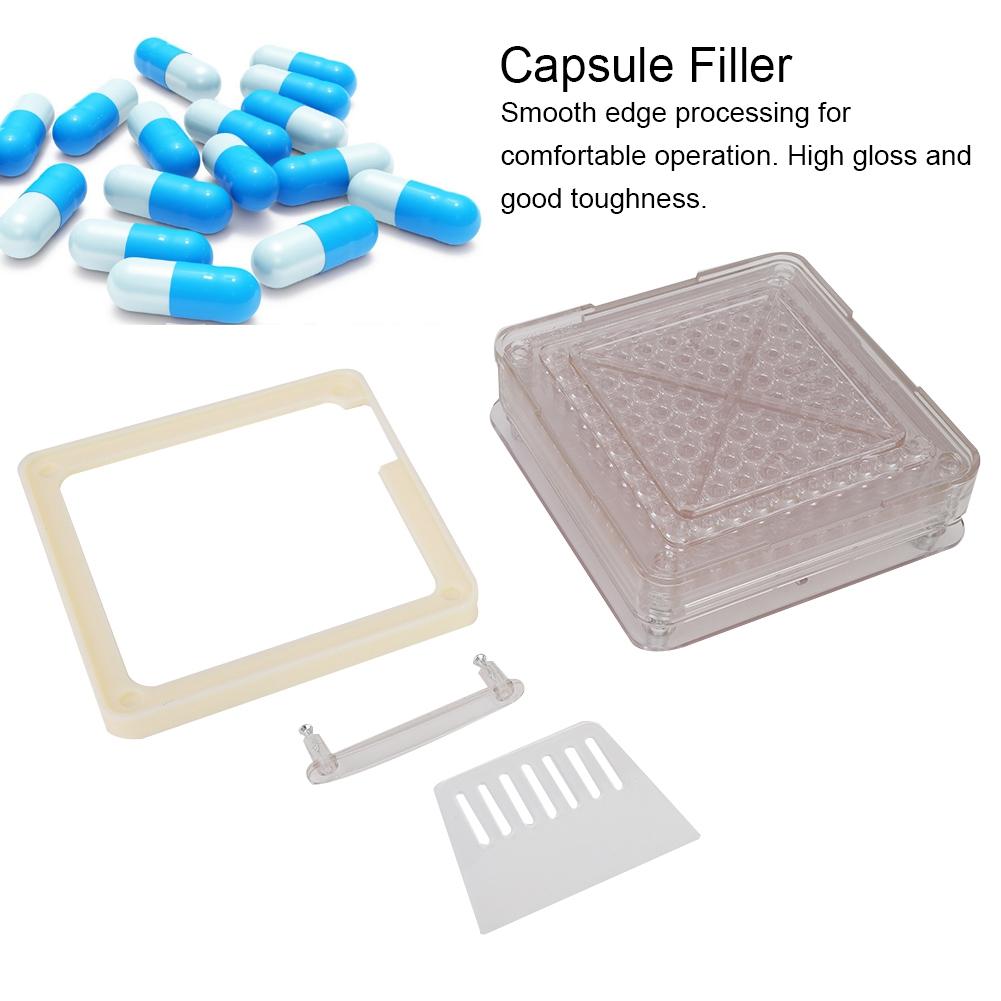 100 отверстий Акриловый капсулонаполнитель Ручная машина для наполнения капсул порошком Доска Инструмент для размера 00#