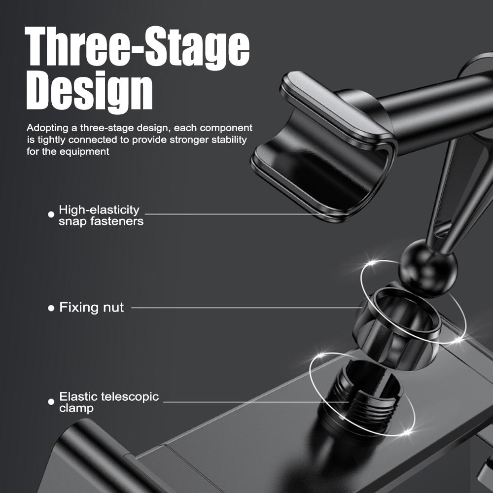 Телескопический держатель для телефона на подголовник автомобиля для заднего сиденья, вращающийся на 360° кронштейн-подставка для планшета для просмотра детьми устройств 5-13 дюймов