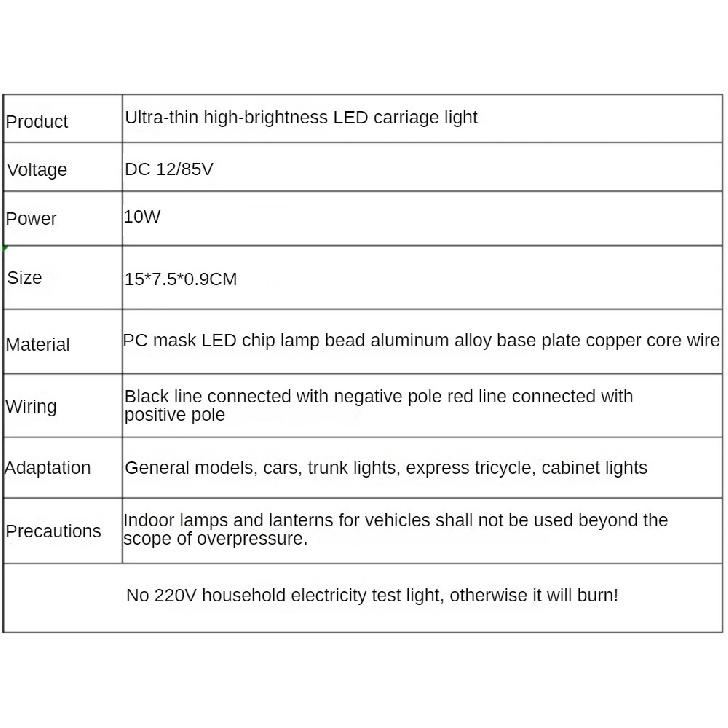 48 LED Panel Light Car Interior Reading Lamp High Brightness Cabin Lights for Truck RV Boats Lights 12V-85V
