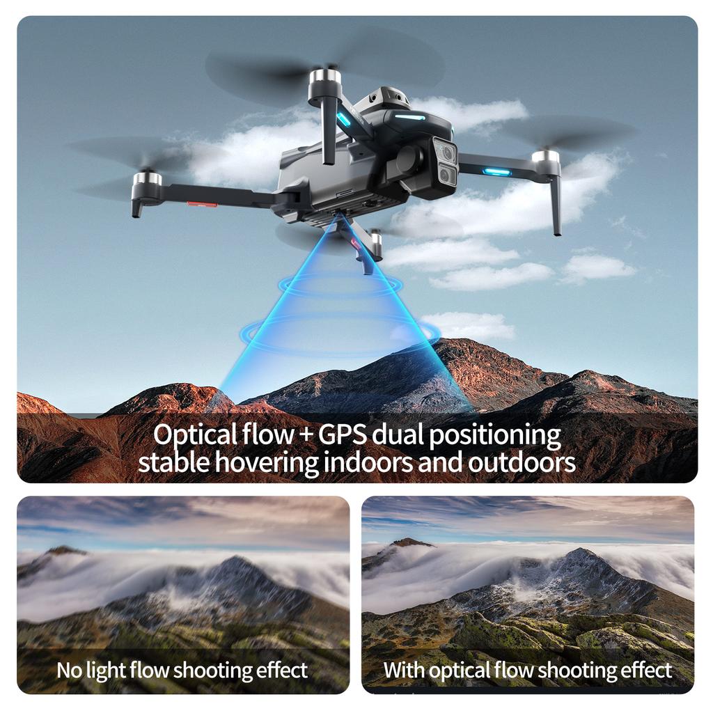 XT606 Drone 4K Professinal With HD Camera Dual lens Quadcopter RC Helicopter FPV Obstacle Avoidance  Brushless motor UAV Toys