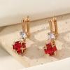 Серьги-подвески для женщин 2025 Новая мода Циркониевые серьги-подвески Золотые украшения Свадебные аксессуары для вечеринки