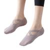 Non Slip Pilates Socks with Grips Women Solid Color Grip Socks for Yoga Ballet Barefoot Workout Anti Skid Athletic Socks