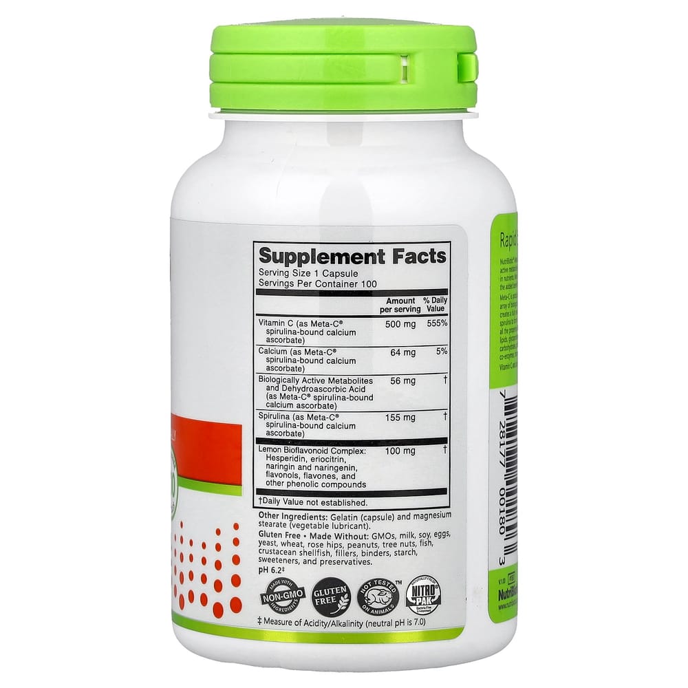 NutriBiotic Meta-C 500mg Capsules, 100 Count