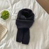 Knitting Scarf Solid Color Thickened Warm Women Scarf Cold Weather Thermal Neck Wrap Casual Outfit Scarf