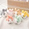 Cute Rabbit Plush Toys Bunny Stuffed Toys Bag Pendant Kids Girls Toy Birthday Gifts Mini Animal Plush Doll Keychain Key Ring