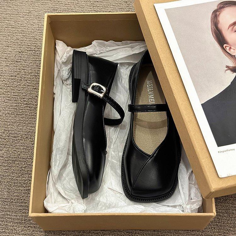 Туфли в британском стиле, женские туфли Мэри Джейн на плоской подошве, мокасины в студенческом стиле с толстой подошвой, модные и удобные