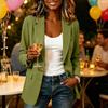 Women’s Business Casual Loose Fit Lapel Collar Open Front Long Sleeve Blazer Jacket with Classic Design for Office and Daily Wear