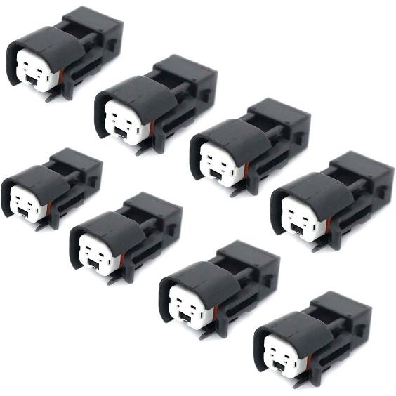FainWan 8pcs Fuel Injector Adapter Connector Kit Replacement Compatible with EV1 to USCAR EV6 & EV14 Che-vy LS1 LS2 LS3