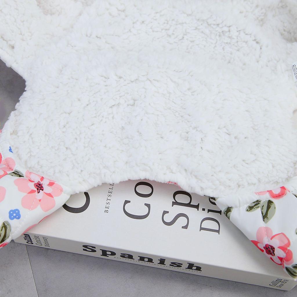 Winter Warm Dog Clothes Autumn and Winter Flower Pet Clothing Teddy Pet Clothes Four Legs Cotton Clothes Dog Outdoor Warm Apparel