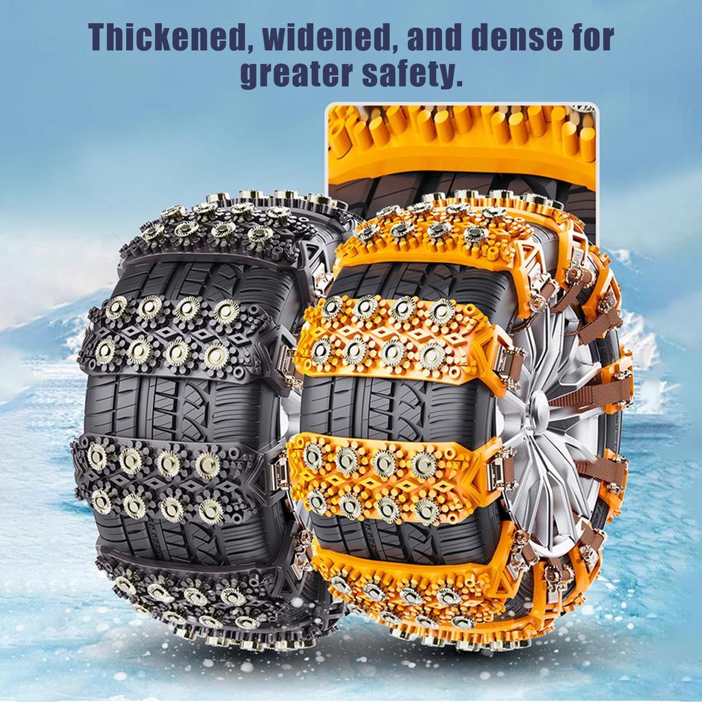 Цепи противоскольжения для грузовиков 8 штук Сверхпрочные Тяговые Зимние Цепи на Колеса Подходят для шин 6,5-9,65 дюймов Для внедорожника Грузовика Автодома Пикапа Минивэна