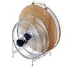 Stainless Steel Pot Lid Holder Modern Heavy Duty Standing Multi-functional Countertop Cutting Board Plate Cutter Storage Rack