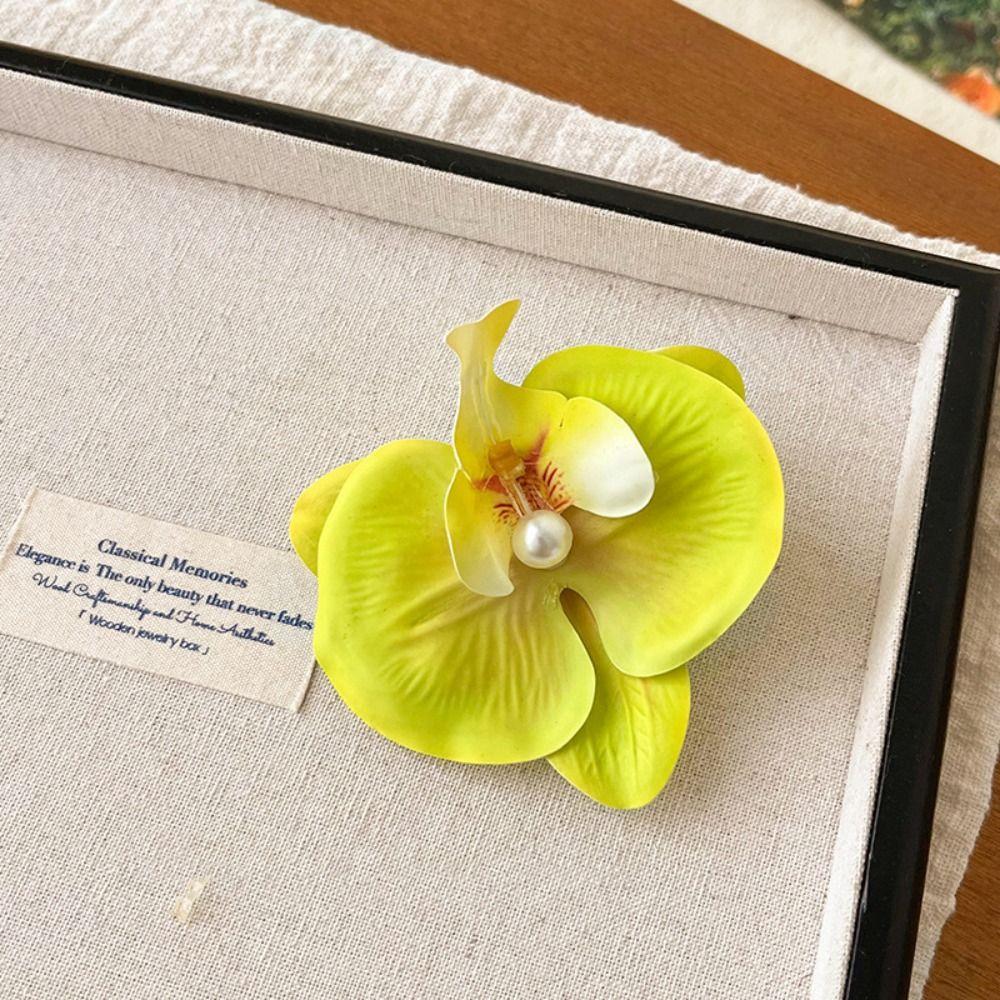 Butterfly Orchid Orchid Flower Hairpin Pearl Girl Hair Clip Sweet Flower Hair Clip Women