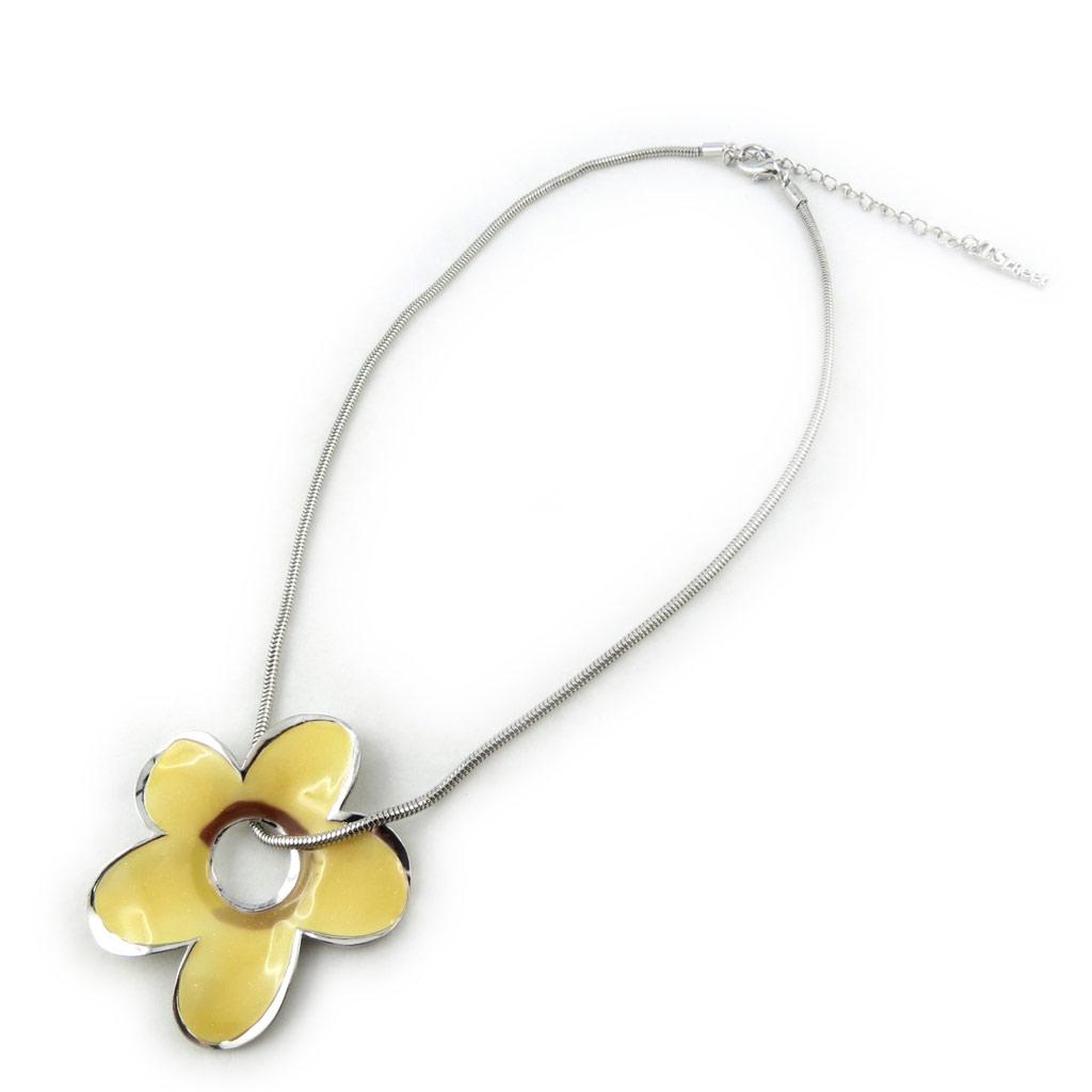 Les Trésors De Lily [E0407] — Дизайнерское колье «Мимозы» бежевого цвета