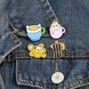 Creative Enamel Teapot Brooch: Cute Cartoon Charm for Clothing & Bags