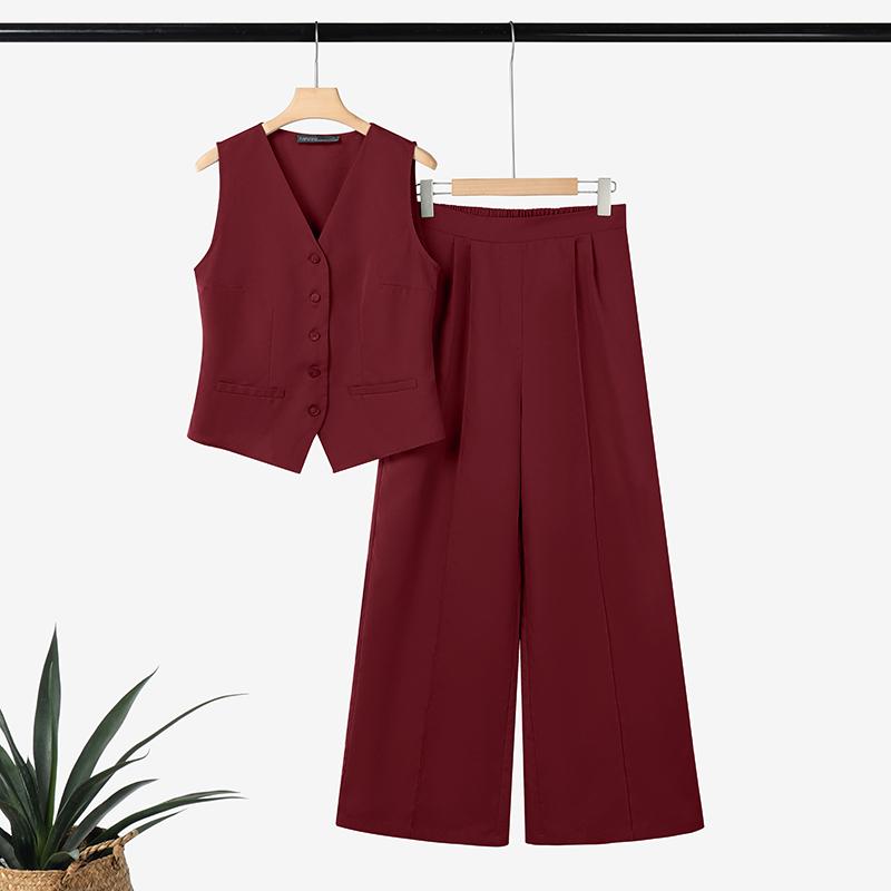 ZANZEA Женские безрукавки, топы и брюки, летние комплекты из двух частей