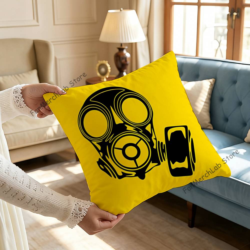 Warning Icon Danger Pillow Case Ultra Soft Skin Friendly Fabric Cloud Like Comfort Concealed Zipper