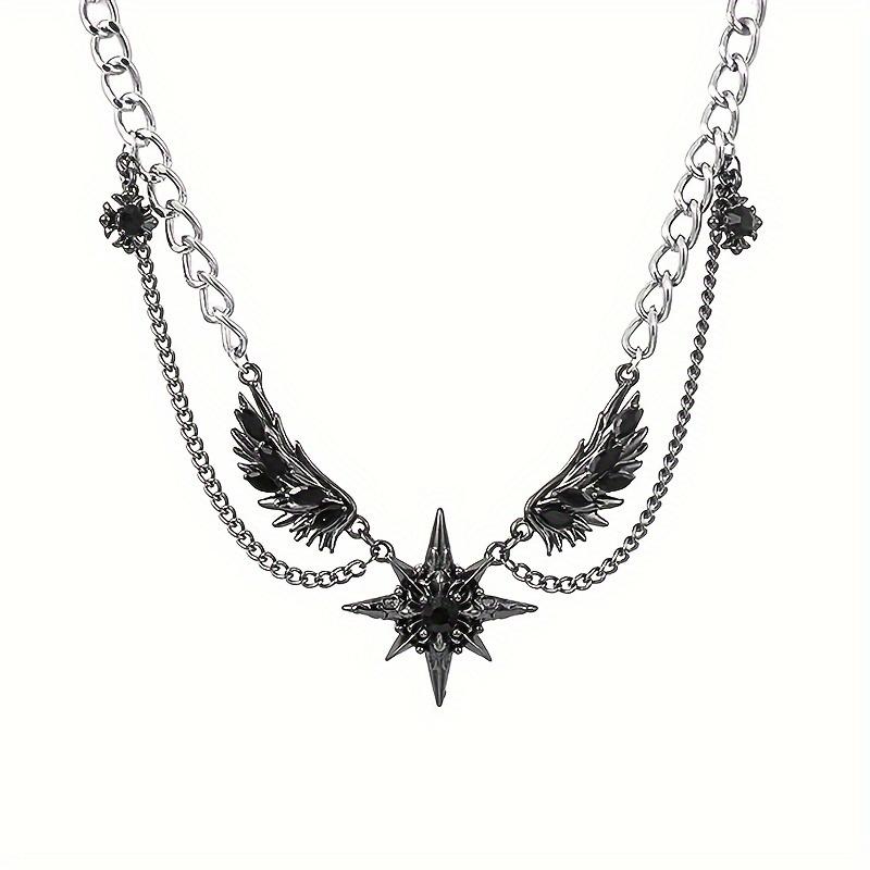 Алмазное колье Star Wings - Модные мужские и женские цепочки на шею в уличном стиле, идеальный выбор для фестивалей и повседневной носки