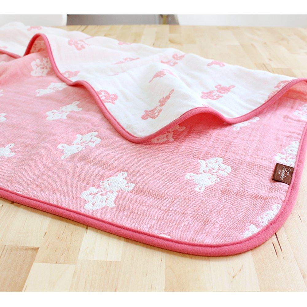 Hiorie Сделано в Японии марлевая детская мини-куртка медведь детское марлевое детское подарочное одеяло (хиори) 4-слойное одеяло, размер, узор, коричневый, одеяло,