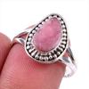 Natural Rhodochrosite Gemstone 925 Solid Sterling Silver Jewelry Ring S.8 F3R73