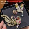High-End Rhinestone Phoenix Brooch, Elegant Temperament, Women'S Clothing, Clothing, Corsage Pin